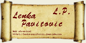 Lenka Pavitović vizit kartica